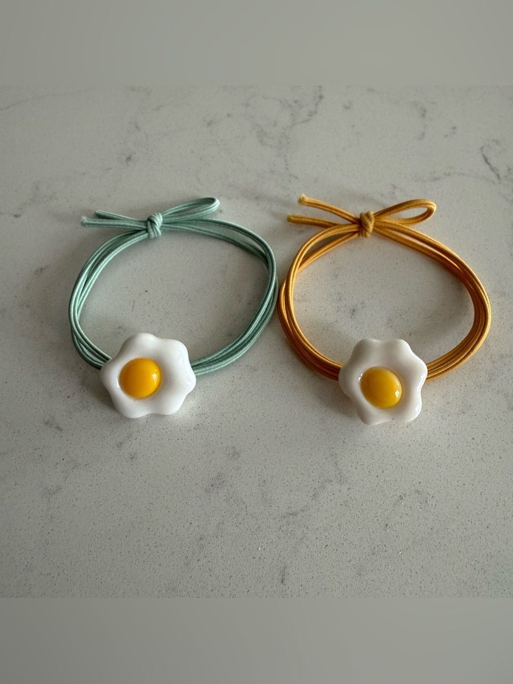 Sunny Side Up Egg Hair Ties